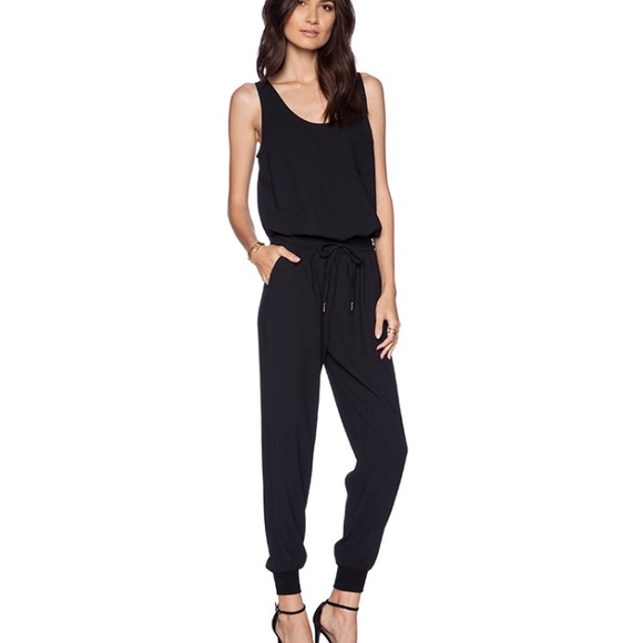 Joie Pants - JOIE Mardalina Black Sleeveless Jumpsuit Sz S